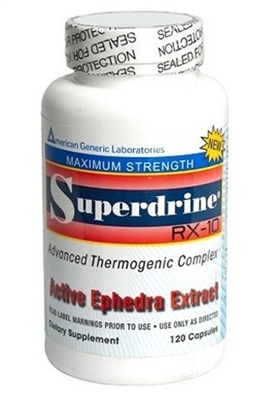 Superdrine RX-10 Diet Pills, 120 Capsules