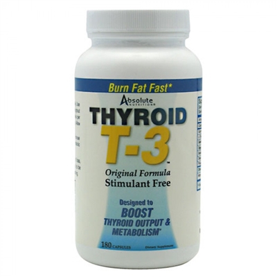Absolute Nutrition Thyroid T-3, 180 caps