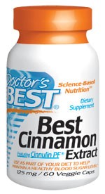 Doctor's Best Cinnamon Extract Cinnulin PF 125mg, 60 vegicaps