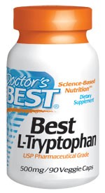 Doctor's Best L-Tryptophan 500mg, 90 vegicaps