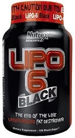 Lipo-6 Black Fat Burner from Nutrex 120 Caps