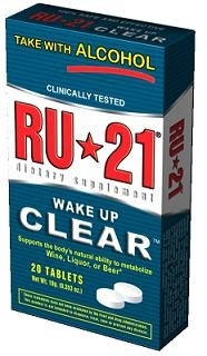 RU21 100% Natural Hangover Remedy, 20 tabs
