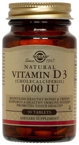 Solgar Vitamin D3 1000 IU 90 or 180 tabs