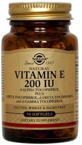 Solgar Vitamin E 200 IU 50, 100, or 250 softgels