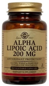 Solgar Alpha Lipoic Acid 200 mg, 50 vegicaps