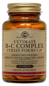 Solgar Ultimate Vitamin B+C Complex Stress Formula- 30, 60, 90 tabs