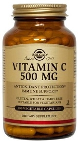 Solgar Vitamin C 500 mg 100 or 250 caps