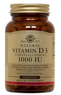 Solgar Vitamin D3 1000 IU 100 or 250 Softgels