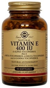 Solgar Vitamin E 400 IU - 50, 100, or 250 Mixed Softgels