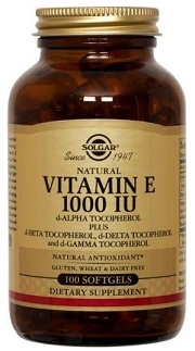 Solgar Vitamin E 1000 IU - 50, 100, 250 Mixed Softgels