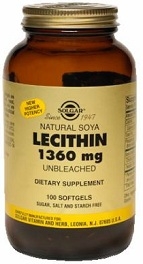 Solgar Lecithin 1360 mg 100 softgels