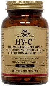 Solgar HY-C  Vitamin C Tablets 50, 100, 250 Tabs