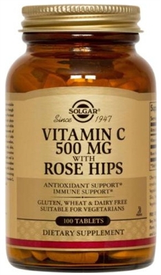 Solgar Vitamin C 500 mg with Rose Hips 250 Tabs