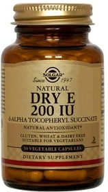 Solgar Dry Vitamin E 200 IU Vegetable Caps