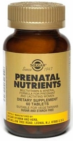 Solgar Prenatal Nutrients and Vitamins