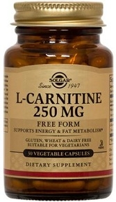 Solgar L-Carnitine 250 mg - 30, 60, or 90 vegicaps