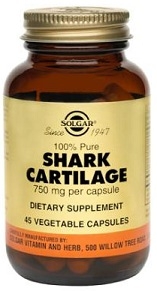 Solgar Shark Cartilage 750 mg - 45, 90, or 180 vegicaps