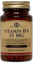 Solgar Vitamin B6 25 mg  - 100 Tablets
