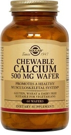 Solgar Chewable Calcium 500 mg - 60 or 120 Wafers
