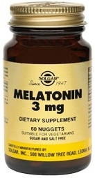 Solgar Melatonin 3 mg - 60 or 120 Nuggets