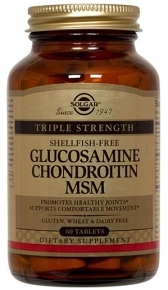 Solgar Triple Strength Glucosamine Chondroitin MSM Shellfish Free