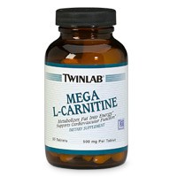 Twinlab Mega L-Carnitine 500mg, 60 tabs