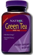 Natrol Green Tea Supplement Capsules 500mg, 60 caps