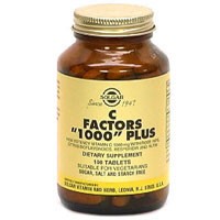 Solgar Vitamin C Factors 1000 Plus, 50, 100, 250 tabs