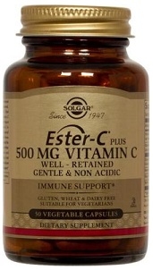 Solgar Ester C Plus 500mg Vitamin C - 50 ,100, or 250 Vegicaps