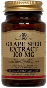 Solgar Grape Seed Extract 100 mg - 30 or 60 Vegicaps